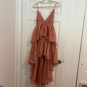 VICI Dusty Rose Tiered Ruffle Maxi Dress – Size L - Item 0190